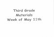 Week 8 3rd Grade Materilas Week of May 11th
