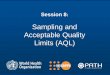 Sampling and Acceptable Quality Limits (AQL)
