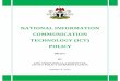 NATIONAL INFORMATION COMMUNICATION TECHNOLOGY (ICT) POLICY