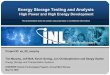 Energy Storage Testing and Analysis High Power and High Energy