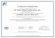 Certificate of Registration 5H Sheet Metal Fabrication, Inc