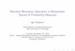 Maximal Monotone Operators in Wasserstein Spaces of