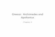 Greece: Archimedes and Apollonius