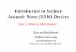 Introduction to Surface Acoustic Wave (SAW) Devices