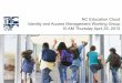 NC Education Cloud Identity and Access Management Working 