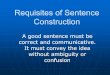 Requisites of Sentence Construction - Dronacharya