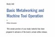 Study Unit Basic Metalworking and Machine Tool Operation