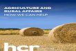 AGRICULTURE AND RURAL AFFAIRS