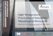 High Temperature Processing of Secondary Metallurgical 