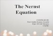 Lecture 15: The Nernst Equation