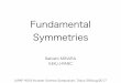 Fundamental Symmetries
