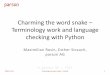 Charming the word snake – Terminology work and language 