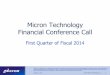 Micron Technology Financial Conference Call