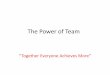 The Power of Team - Home