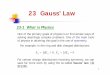 23 G ' L 23 Gauss' Law