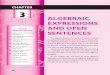 Chapter 3 Algebraic Expressions and Open Sentences - JMap