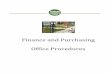 Finance and Purchasing Office Procedures - Hudson Valley