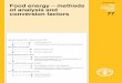 Food energy â€“ methods of analysis and conversion factors - FAO.org