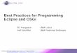 Best Practices for Programming Eclipse and OSGi