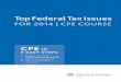Top Federal Tax Issues for 2014 CPE Course - CCH