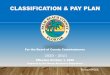 CLASSIFICATION & PAY PLAN