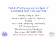 End-to-End Design and Analysis of Embedded Real-Time Systems