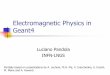 Electromagnetic Physics in Geant4 - Infn