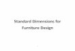 Standard Dimensions for Furniture Design