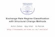 Exchange Rate Regime Classiï¬cation with Structural Change Methods