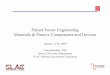 Pulsed Power Engineering Materials & Passive Components and