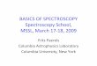 BASICS OF SPECTROSCOPY Spectroscopy School, MSSL - SRON