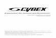 Cybex 600T Treadmill Service Manual Cardiovascular Systems