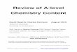 Review of A-level Chemistry Content - ePrints Soton - University of