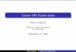 Lecture VIII: Fourier series - Maxim Raginsky