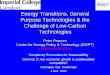 Energy Transitions, General Purpose Technologies & the