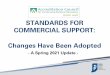 STANDARDS FOR COMMERCIAL SUPPORT: Changes Have Been …