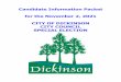 Candidate Information Packet for the November 2, 2021 CITY 