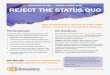 REJECT THE STATUS QUO - The M. Ryan Group