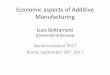 Economic aspects of Additive Manufacturing