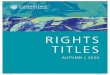 RIGHTS TITLES - Cambridge University Press