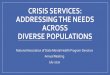 Crisis Services: Addressing the Needs Across Diverse 