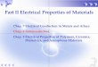 Chap. 7 Electrical Conduction in Metals and Alloys Chap. 8 