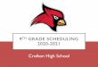 9th Grade Scheduling 2020-2021