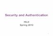 Security and Authentication - cs.huji.ac.il