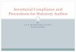 Secretarial Compliance and Precautions for Statutory Auditor