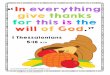 give thanks of God I Thessalonians 5:18 www 
