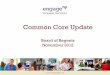 Common Core Update - NYSED - Board of Regents