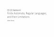 CS 121 Section 4: Finite Automata, Regular Languages, and 