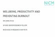 WELLBEING, PRODUCTIVITY AND PREVENTING BURNOUT