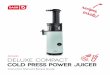 #DCSJ255 Deluxe Compact Cold press power juicer